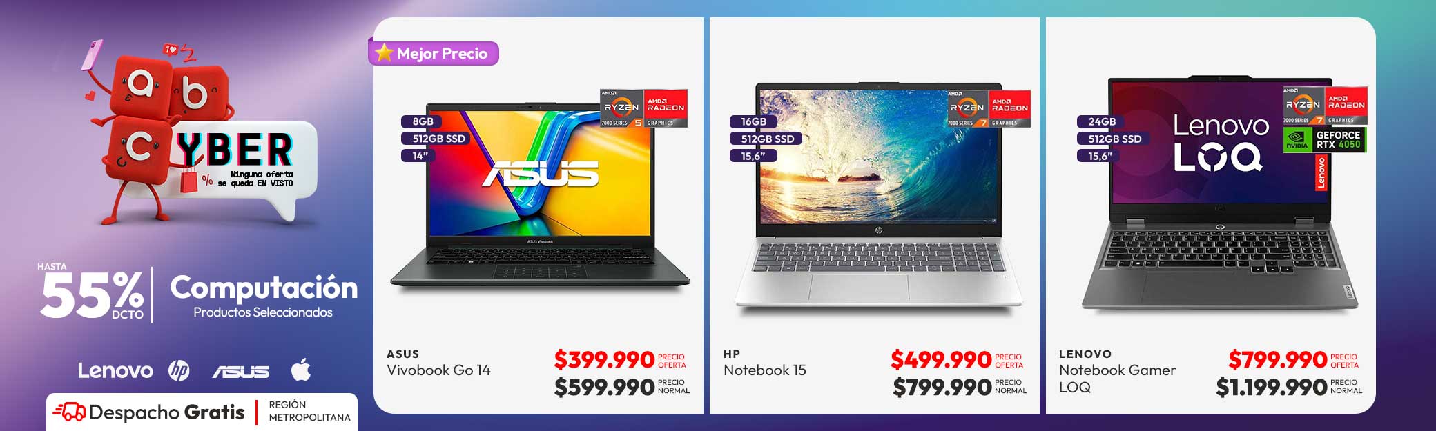 Computación hasta 55% descuento