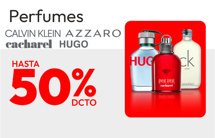 hasta 50% dcto perfumes 