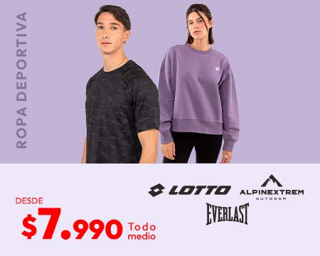 Ropa Deportiva desde 7990