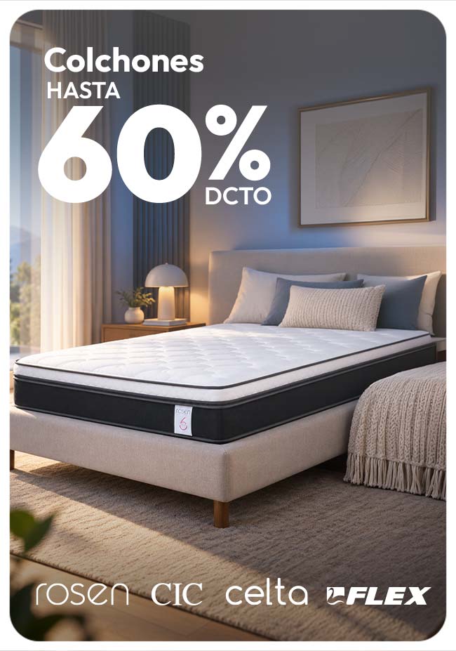 Colchones hasta 60% de dcto