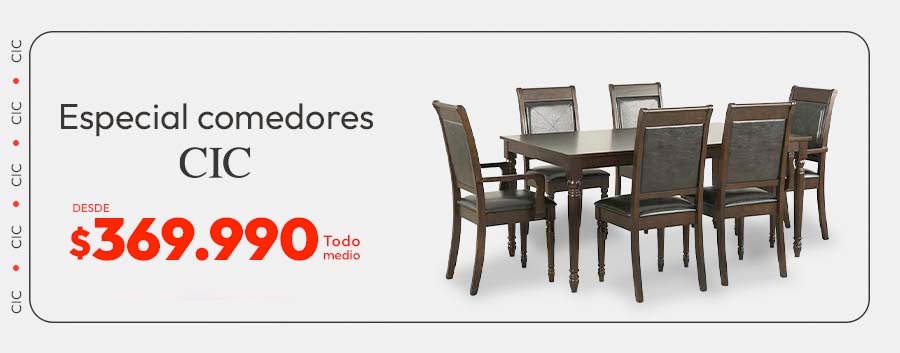 Especial Comedores CIC desde $369.990