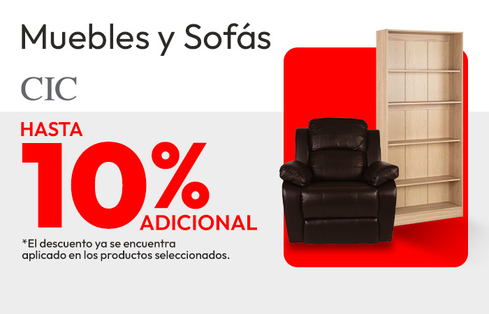 Muebles Living 10% adicional CIC