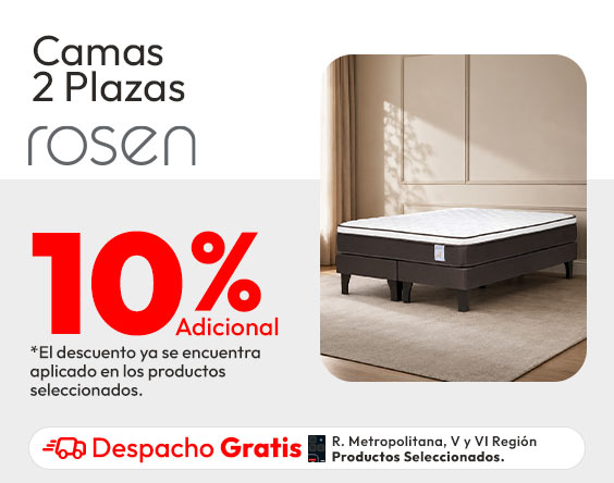 Camas 2 Plazas Rosen 10% adicional