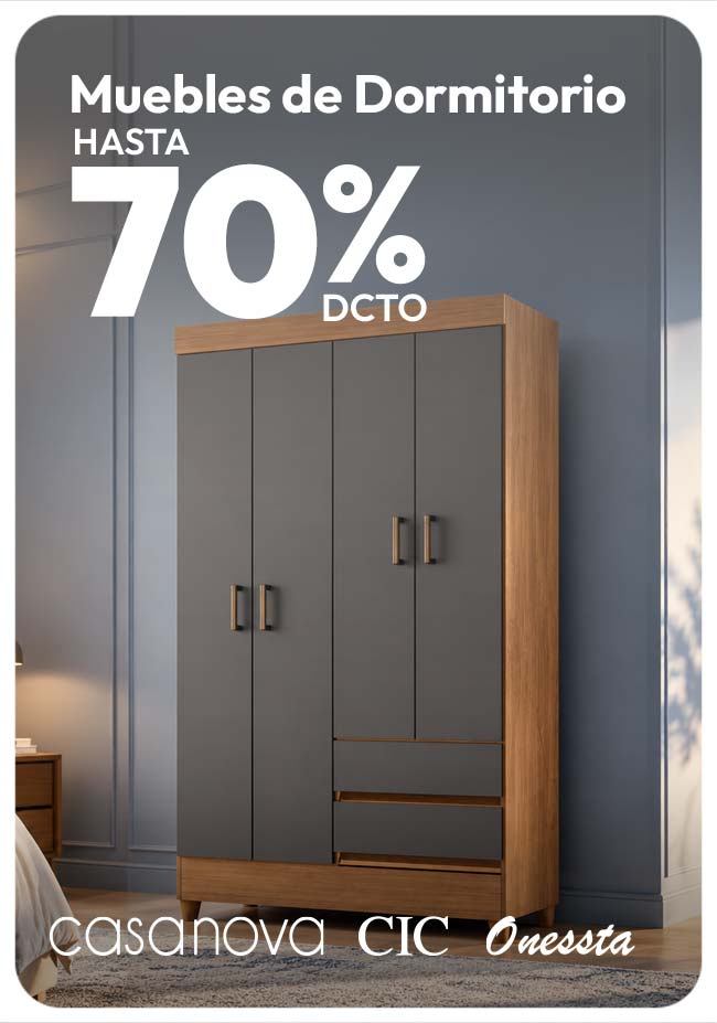 Muebles de Dormitorio hasta 70% de dcto