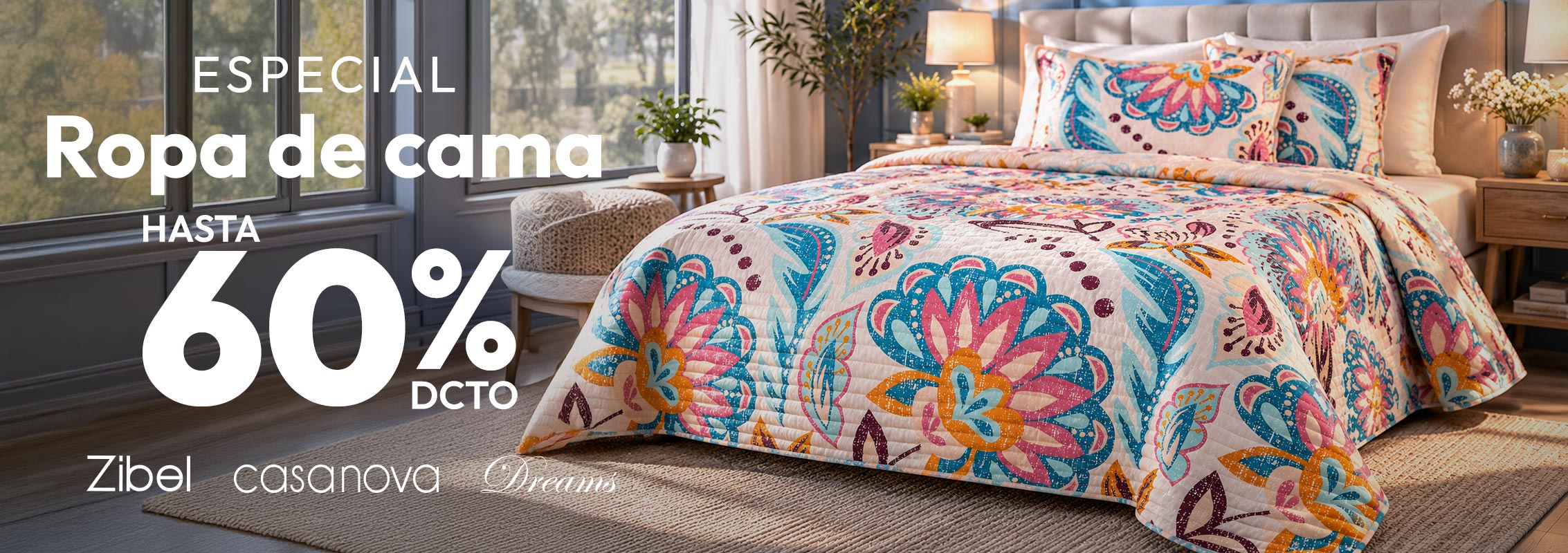 Ropa de Cama hasta 60% de dcto