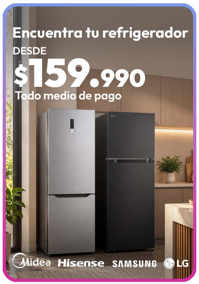 Encuentra ty refrigerador desde $159.990