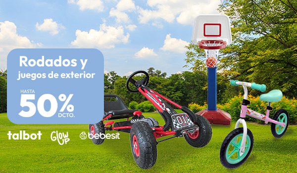 Rodados y Juegos de exterior hasta 50% dcto