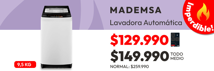 Lavadora Automática Mademsa 9,5 BZG