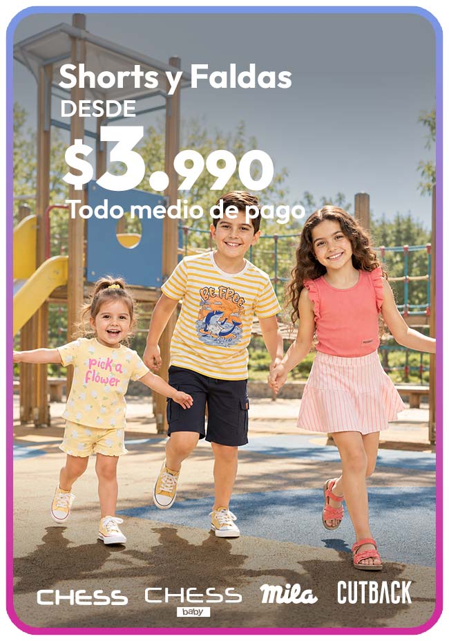 Shorts y Faldas desde 3.990