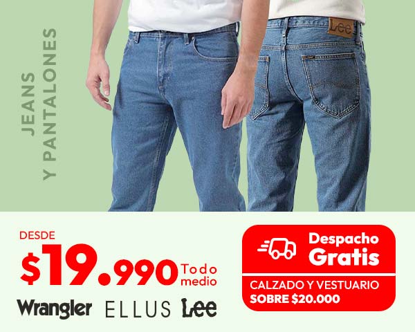 Jeans y pantalones desde 19990 despacho gratis
