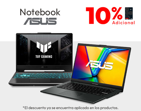 Notebook Asus 10% adicional TLP
