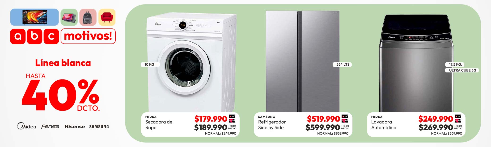 Línea Blanca hasta 40% descuento
