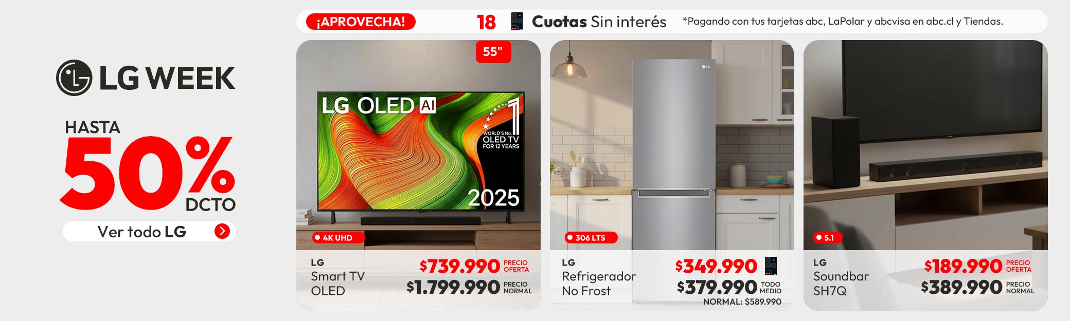 LG Week hasta 50% de dcto