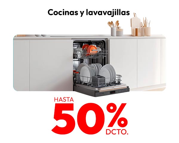 cocinas/ avavajillas hasta 50% dcto