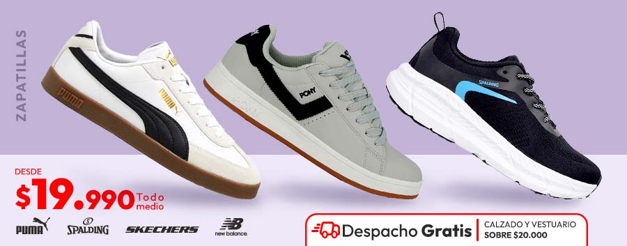 Zapatillas desde 19,990