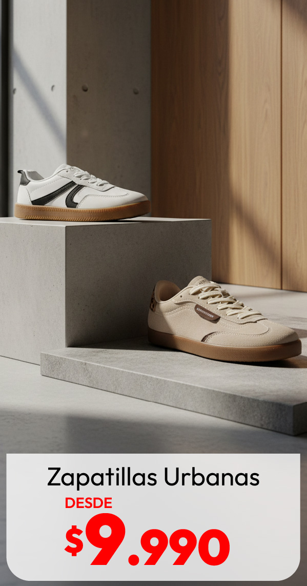 Zapatillas urbanas desde $9990