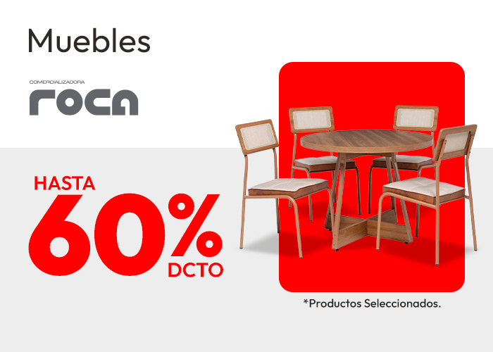 Muebles ROCA hasta 60% / prod seleccionados