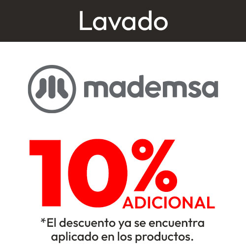 10% adicional Lavadoras Mademsa