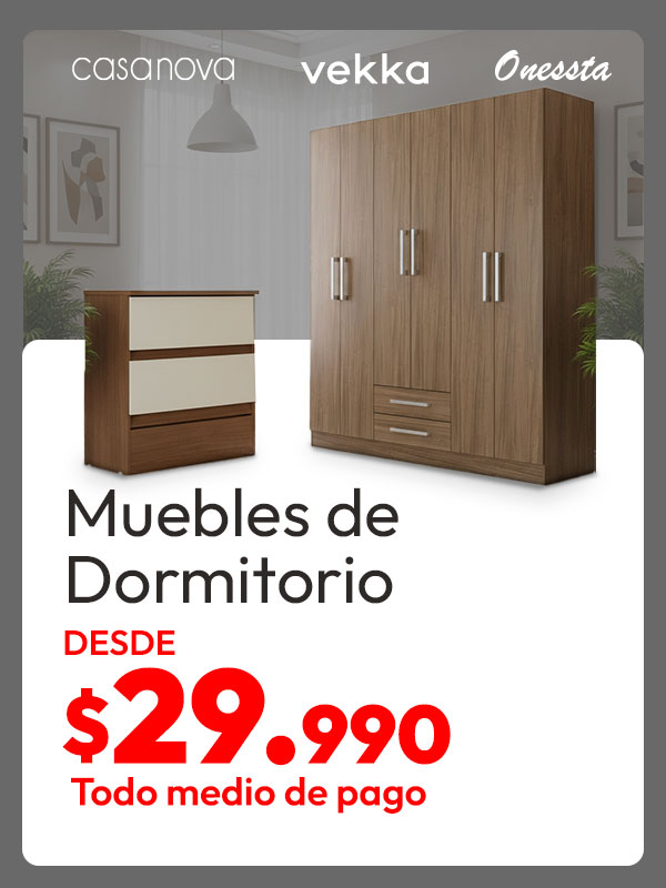 Muebles de dormitorio desde $29.990