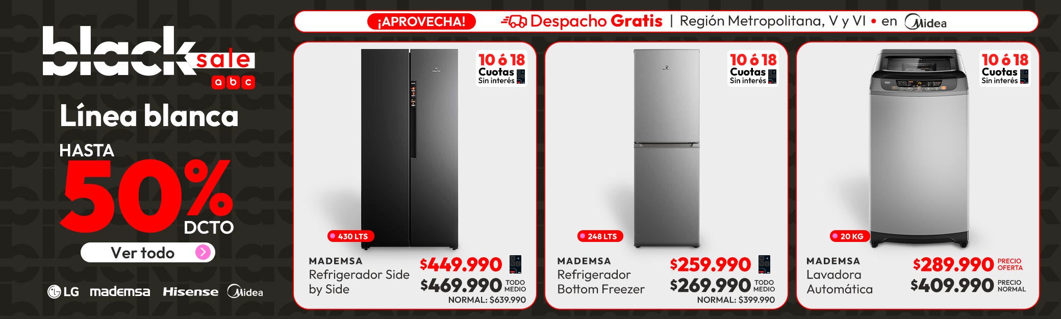 Línea Blanca hasta 50% dcto