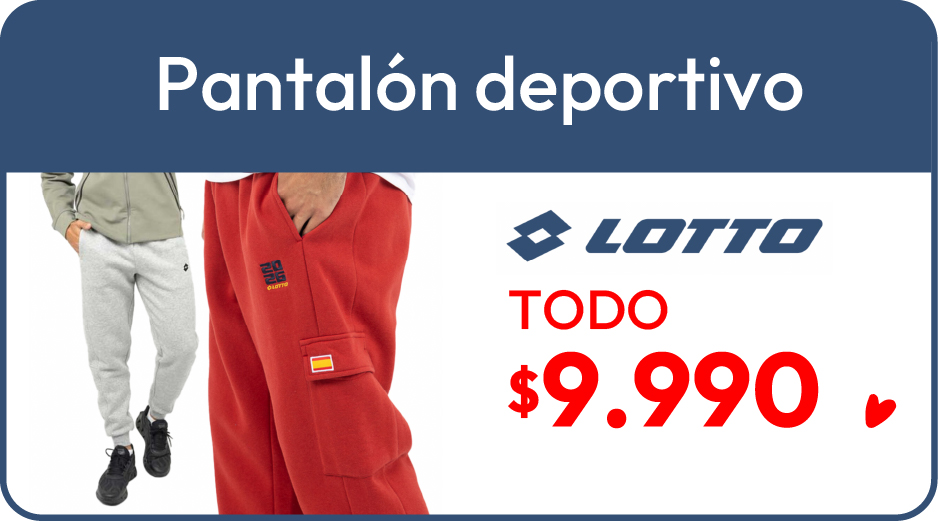TODO PANTALÓN DEPORTIVO LOTTO 9.990