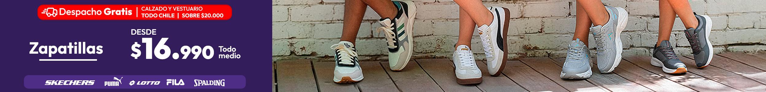 Zapatillas desde 16.990