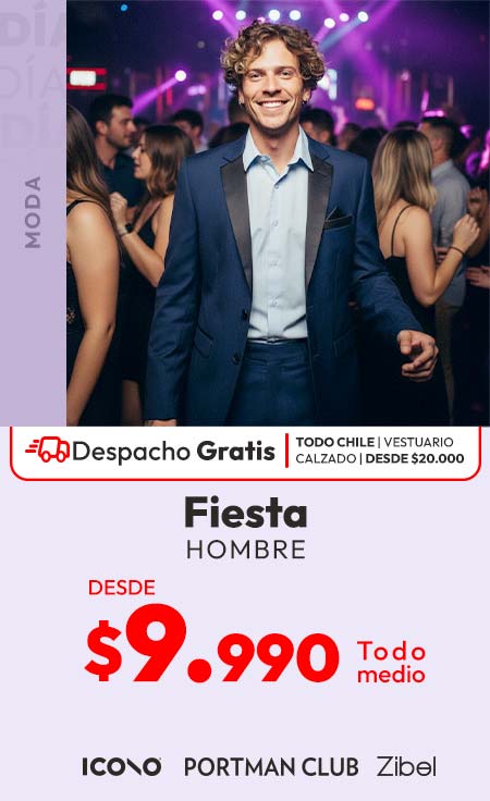 Fiesta hombre desde $9.990