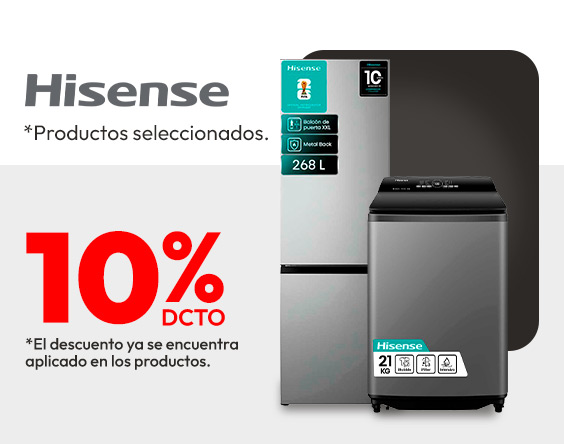 HISENSE 10% dcto TMP 