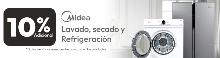 10% adicional lavado, secado y refrigeración Midea