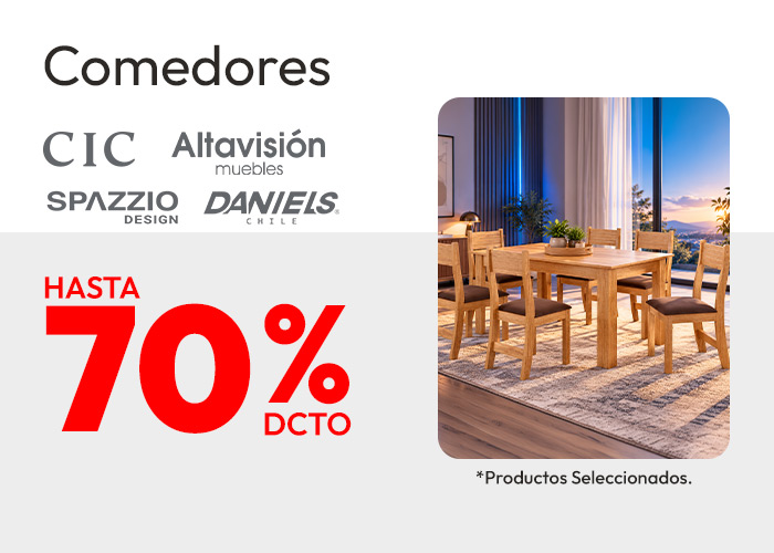 Especial Comedores hasta 70% de dcto / prod seleccionados