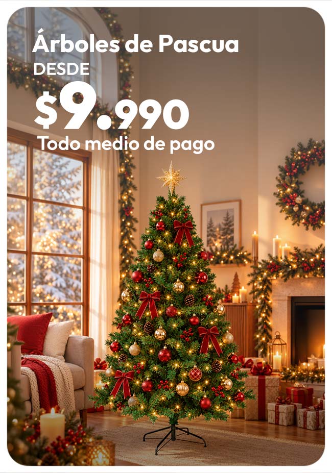 Arboles de pascua desde $9.990