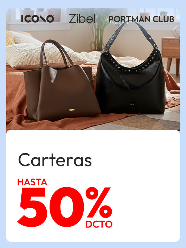 carteras hasta 50% dcto