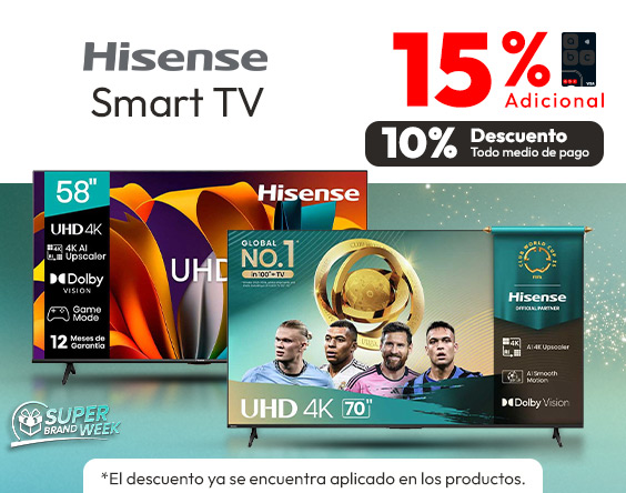 Hisense TV 10% adicional