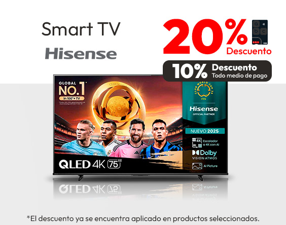 10% adicional hisense TV