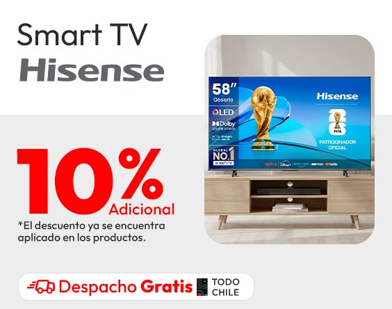 10% Adicional TV Hisense
