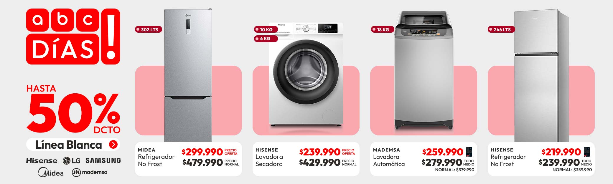 Línea Blanca hasta 50% dcto