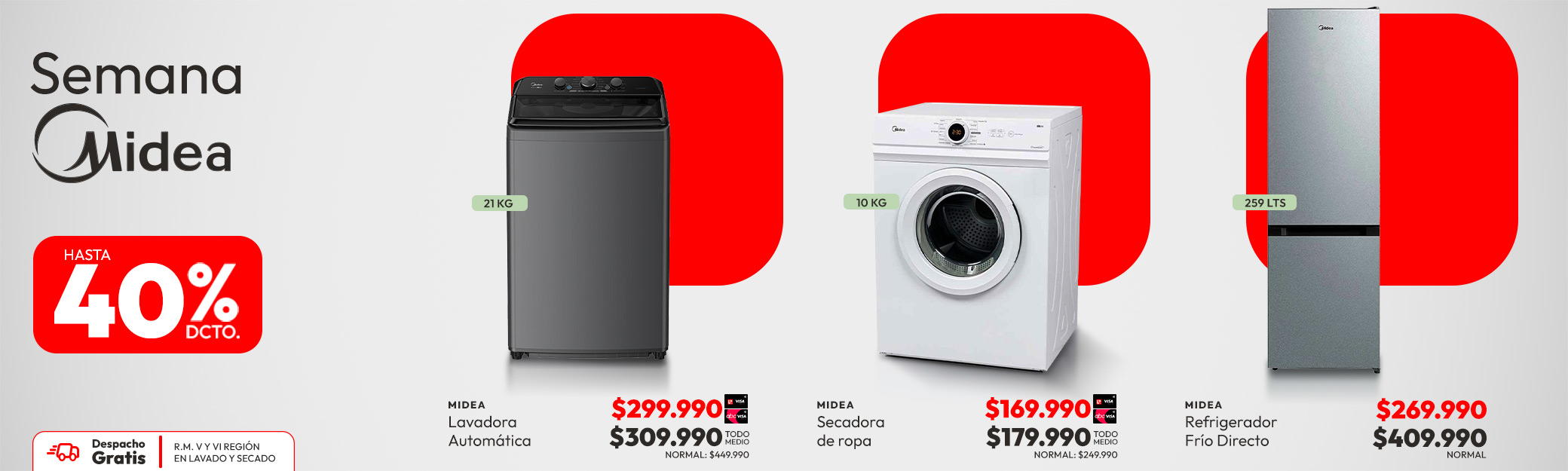 Especial Linea blanca hasta 40% dcto