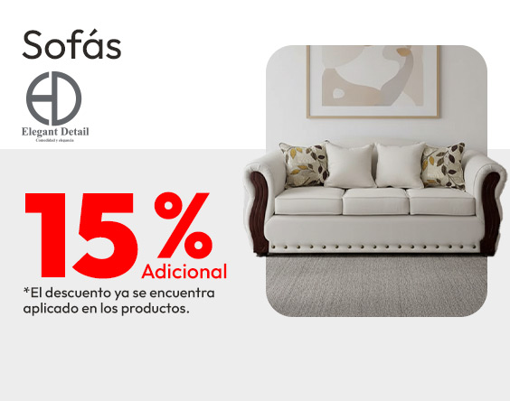 Sofás Elegant Detail 15% adicional