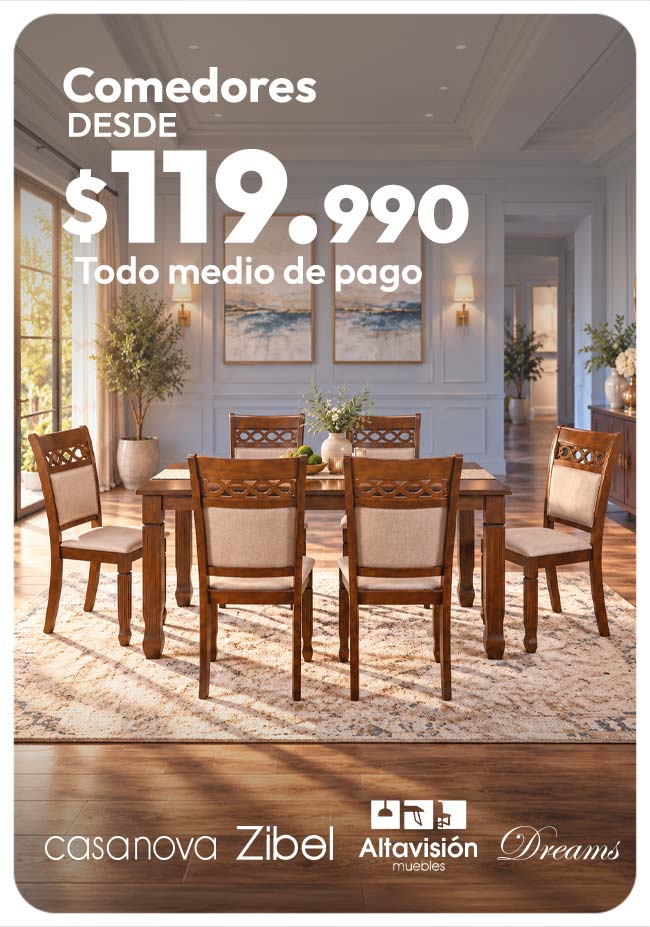 Comedores desde $119.990