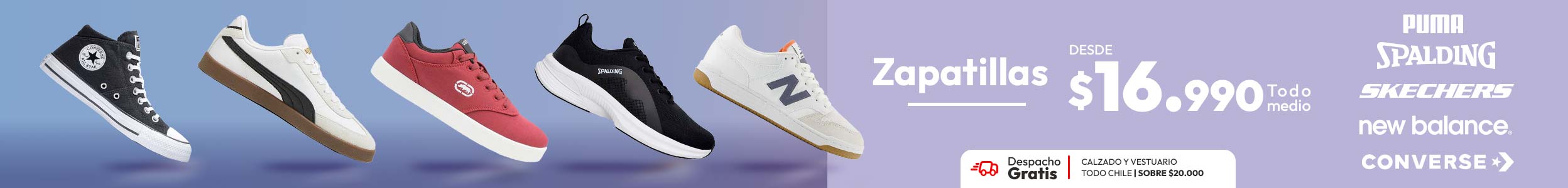 Zapatillas desde $16.990