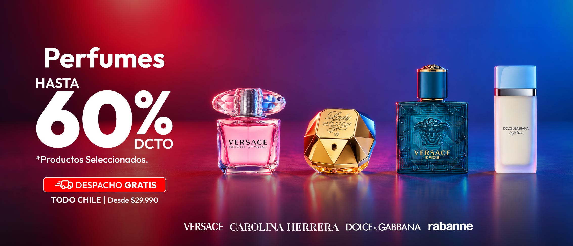 PERFUMES 60% DCTO PROD SELECCIONADOS. DG Todo chile desde 29.990