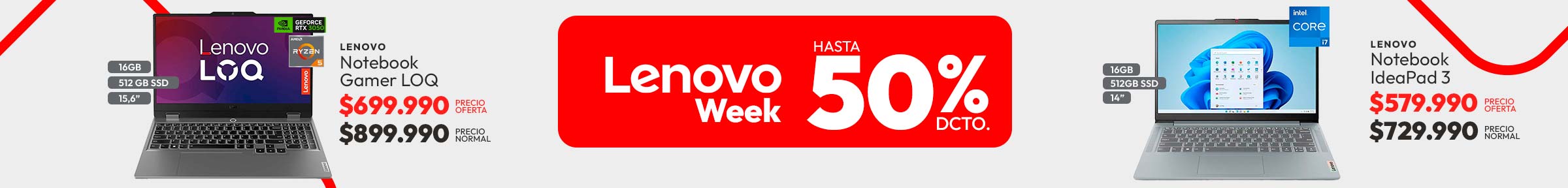 Lenovo Week hasta 50% dcto