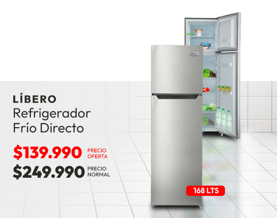 Refrigerador Frío Directo Libero LRT-200DFI 168 lt 