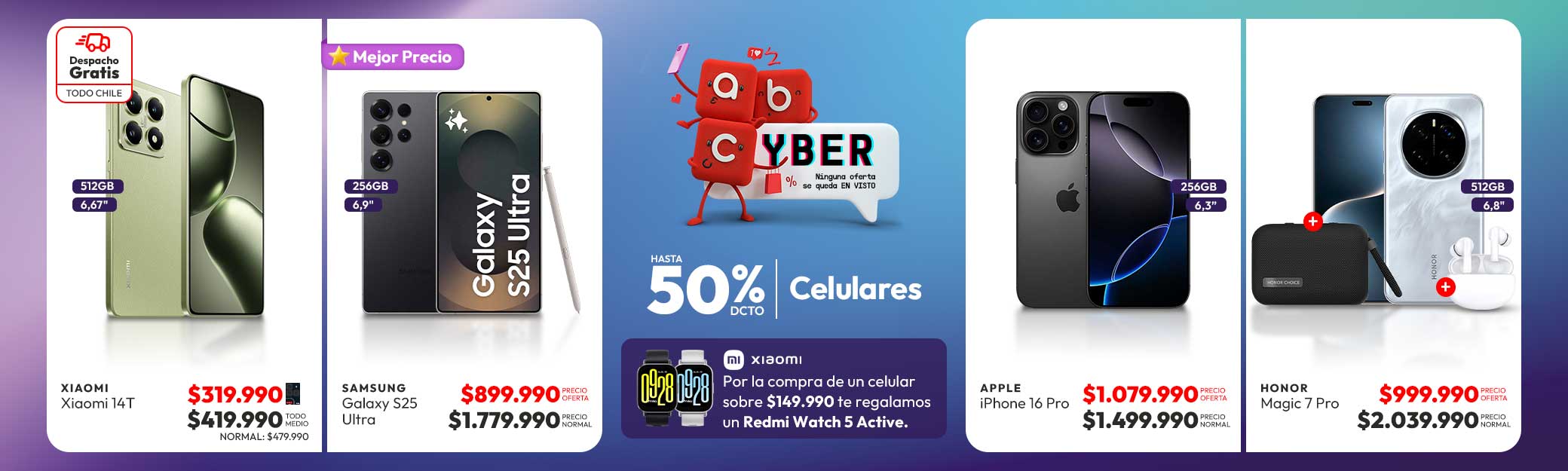 Smarthphone hasta 50% descuento