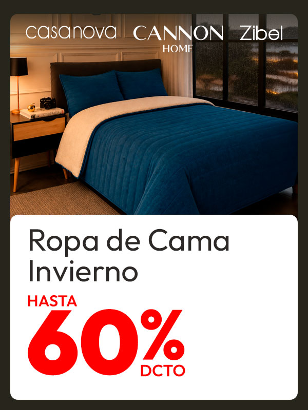 Ropa de Cama Invierno hasta 60% de dcto