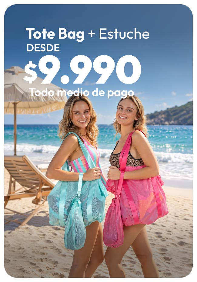 tote bag + estuche $9.990 tmp
