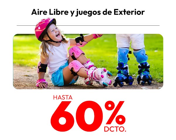 Aire Libre y Juegos de Exterior hasta 60% descuento