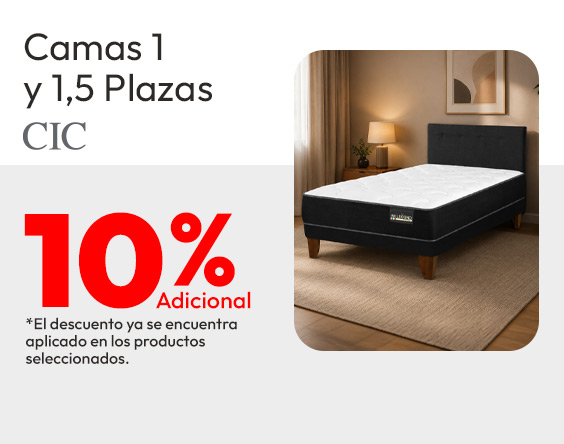 Camas 1 y 1,5 Plazas CIC 10% adicional