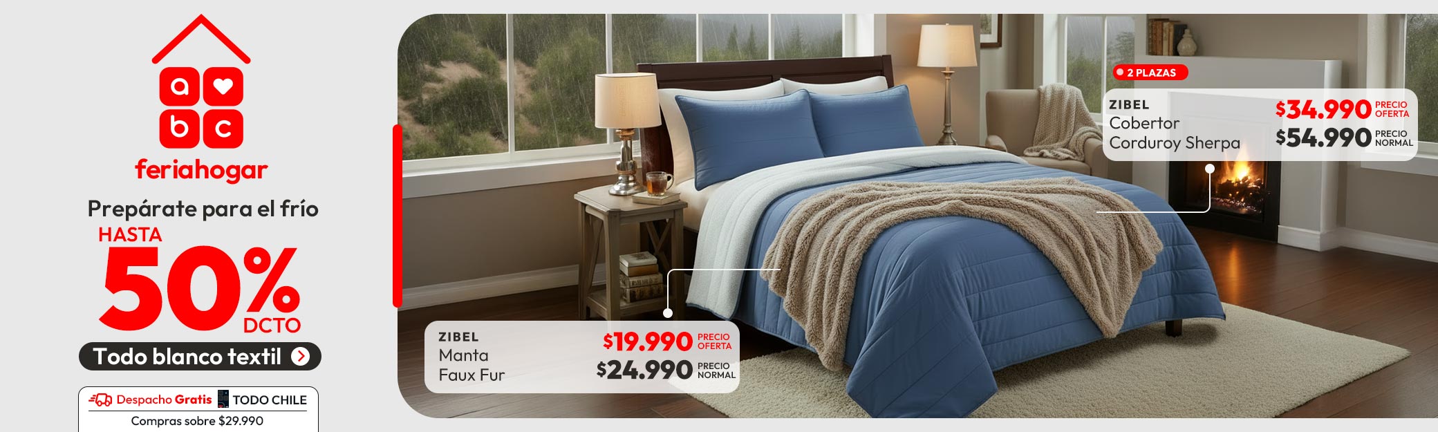 Blanco Textil hasta 50% dcto