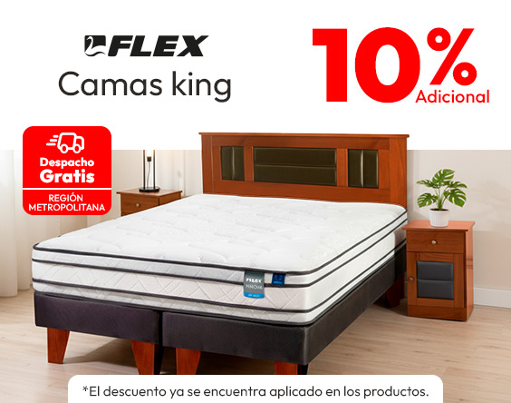 Flex especial camas king 10%